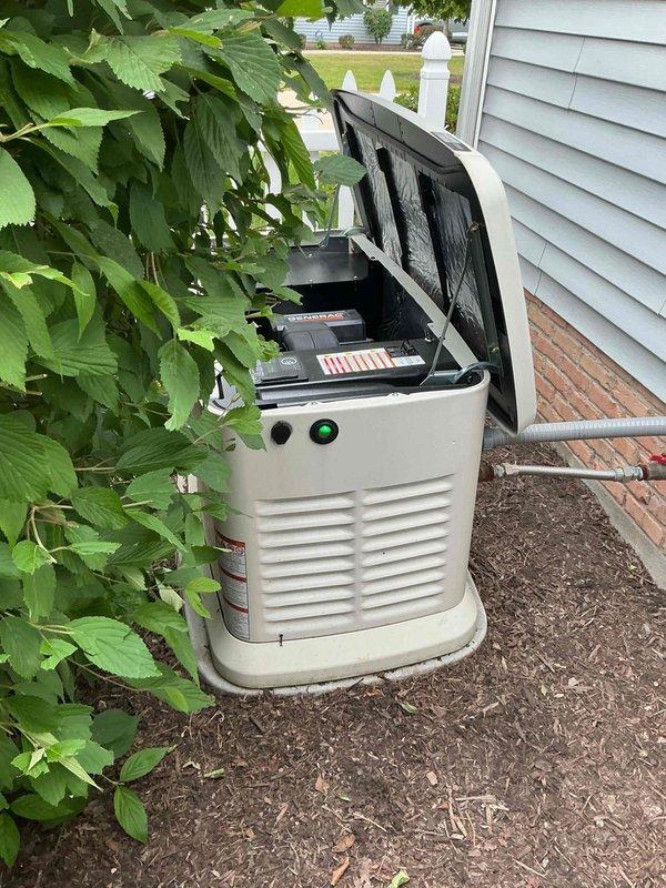 Completed scheduled maintenance on a 22 kW residential standby generator, four years in service. Performed comprehensive inspection of all mechanical and electrical components, verified proper operation of the unit, and ensured system readiness for automatic backup power functionality.