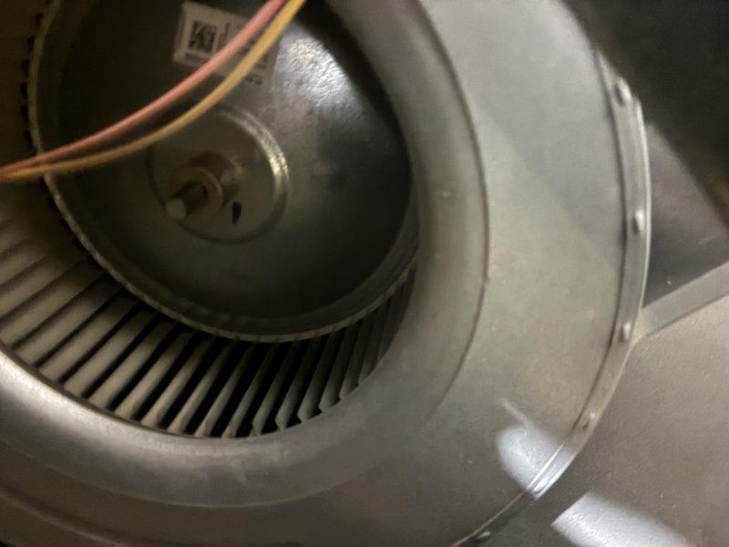 Responded to service call for non-functional thermostat. Upon inspection, found existing thermostat with failed internal components despite battery replacement attempt. Removed old thermostat wall plate, inspected existing low-voltage wiring connections at terminal block, and verified proper wire routing from air handler. Checked blower motor assembly and electrical connections to ensure system readiness for thermostat replacement.