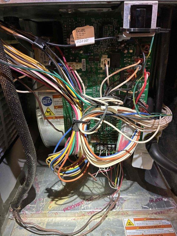 Performed annual preventative maintenance on a twelve-year-old residential air conditioning system. Conducted comprehensive inspection of outdoor condensing unit, including examination of capacitor, contactor, electrical connections, and wiring integrity. Inspected indoor air handler components, including blower motor assembly, control board, and associated electrical connections. All components found to be in functional condition with normal wear consistent with unit age. Cleaned and verified proper operation of all accessible components. System operating within normal parameters upon completion of maintenance service.