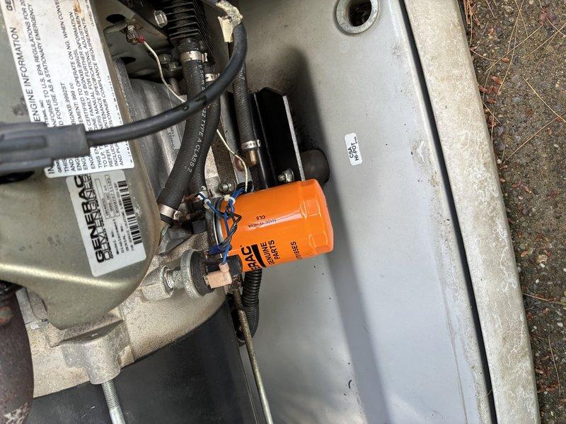 Completed preventive maintenance inspection on 14-year-old residential generator unit. Performed visual inspection of all accessible components including cooling system, fuel lines, mounting hardware, and electrical connections. Verified proper operation of control mechanisms and documented equipment condition with photographs. All systems found to be functioning within normal parameters with no immediate service needs identified.
