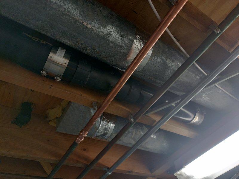 Removed and replaced 14-year-old water heater with new Bradford White 50-gallon unit. Installation included replacement of water shut-off valve with new ball valve, installation of new thermal expansion tank, and replacement of gas shut-off valve with code-approved unit. Positioned water heater in drain pan with drain line routed to nearest basement floor drain. Hauled away old water heater upon completion.

Repaired leaking drain line connection in basement located above HVAC system. Cut out damaged connections and installed new fittings. Tested drain run upon completion to verify proper operation. Replaced leaking drain line WYE fitting on toilet drain run at rear of home. Gained access to vent stack through vanity cabinet and cut access opening in drywall as needed. Installed new ABS drain fittings and connections. All drain repairs completed and tested for proper drainage and leak-free operation.