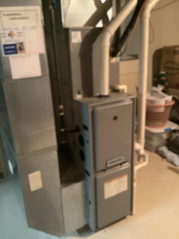Completed comprehensive HVAC estimate for replacement of existing furnace and air conditioning system. Assessed current equipment condition including indoor furnace unit located in utility room and outdoor condensing unit positioned in side yard landscaped area, documented existing installation specifications and ductwork configuration for system replacement proposal.