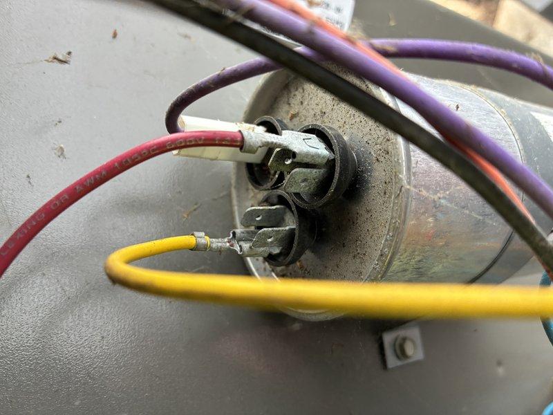 Completed MVP cooling maintenance visit on 5-year-old system. Performed comprehensive inspection of outdoor unit electrical connections, including contactor terminals, wire terminations, and control wiring. All electrical connections were found secure with proper wire color coding intact across multiple circuits. System operating within normal parameters.