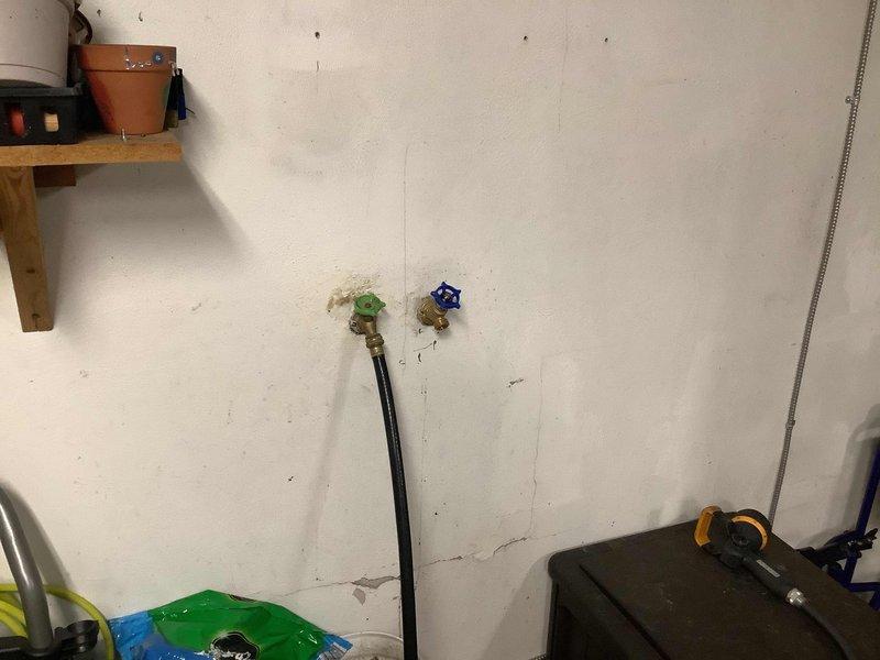 Replaced defective female hose bib on cold water side of garage spigot, including installation of new nipple to ensure proper connection. Additionally, replaced leaking copper tee fitting in basement closet along with one ball valve and associated fittings to restore water-tight integrity to the system.