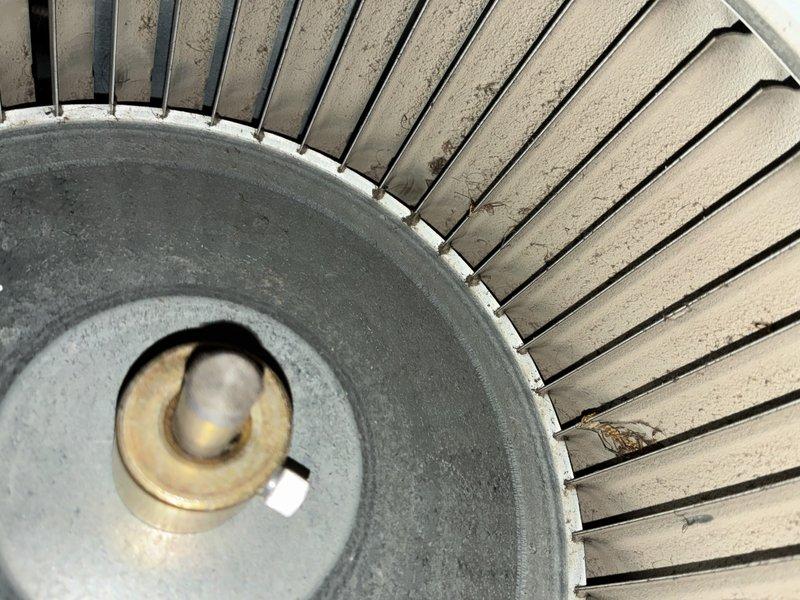 Completed scheduled preventive maintenance on 4-year-old air conditioning and gas furnace system. Inspected blower assembly and control board, noting normal dust accumulation on blower wheel and housing consistent with system age and operation. All electrical connections, circuit boards, and wiring harnesses verified secure and functioning properly with no signs of overheating or component failure.