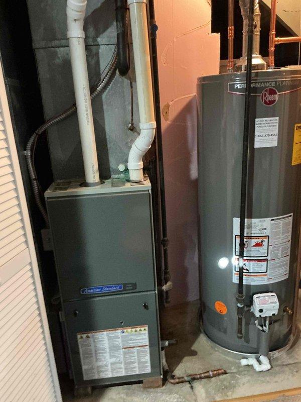 Performed routine inspection on 10+ year old air conditioning system following customer concern about debris accumulation around outdoor unit. Verified all HVAC equipment operational status, inspected American Standard furnace and associated condensate drainage system for proper function. Cleared debris from around AC unit and confirmed system safety and performance parameters were within acceptable ranges.
