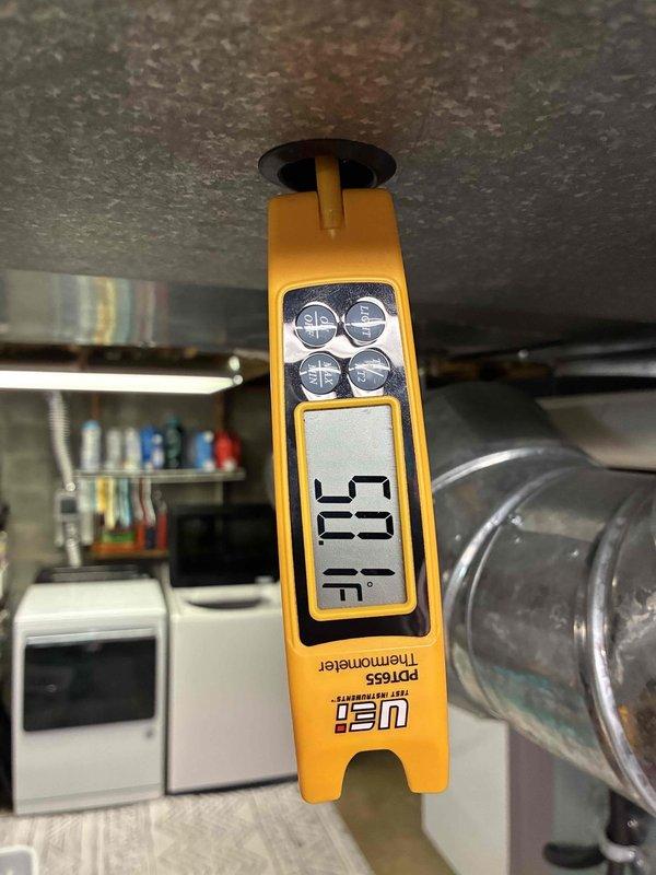 Performed routine maintenance on a 7-year-old residential air conditioning system as part of an existing maintenance plan. Inspected outdoor condenser unit and noted significantly soiled side filter/grille with heavy dust and debris accumulation. Cleaned condenser coils and filter panels to restore proper airflow and system efficiency. Verified system operation and measured supply air temperature at 53°F, confirming adequate cooling performance. Unit returned to normal operating condition.
