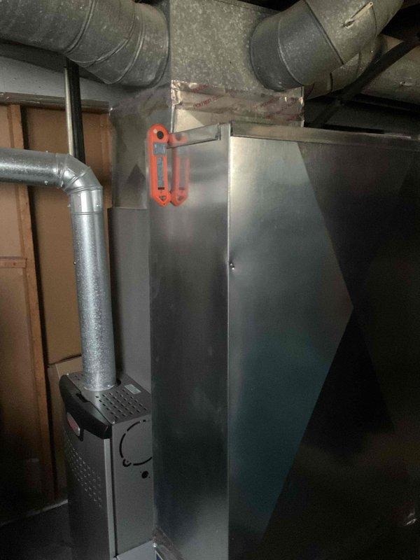 Completed MVP air conditioning maintenance service on residential HVAC system. Performed comprehensive inspection of furnace, air handler, and evaporator coil assembly. Noted moderate dust and debris accumulation on evaporator coil fins with some minor fin damage present. Inspected ductwork connections, exhaust venting, and overall system operation to ensure proper functionality for the cooling season.
