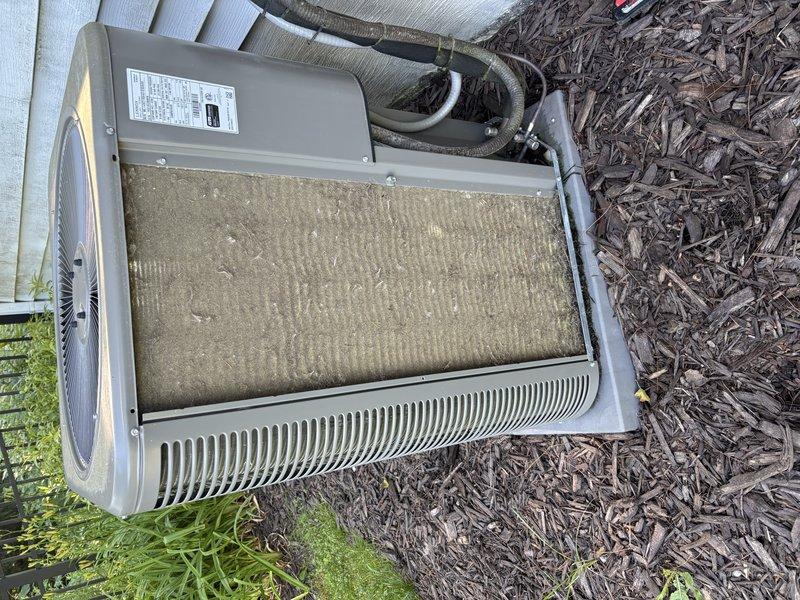 Responded to water leak behind HVAC unit and confirmed condensation pump failure. Replaced defective condensation pump, verified proper drainage operation, and tested system to ensure no further water leakage. System returned to normal operation with condensate properly evacuating through drain lines.