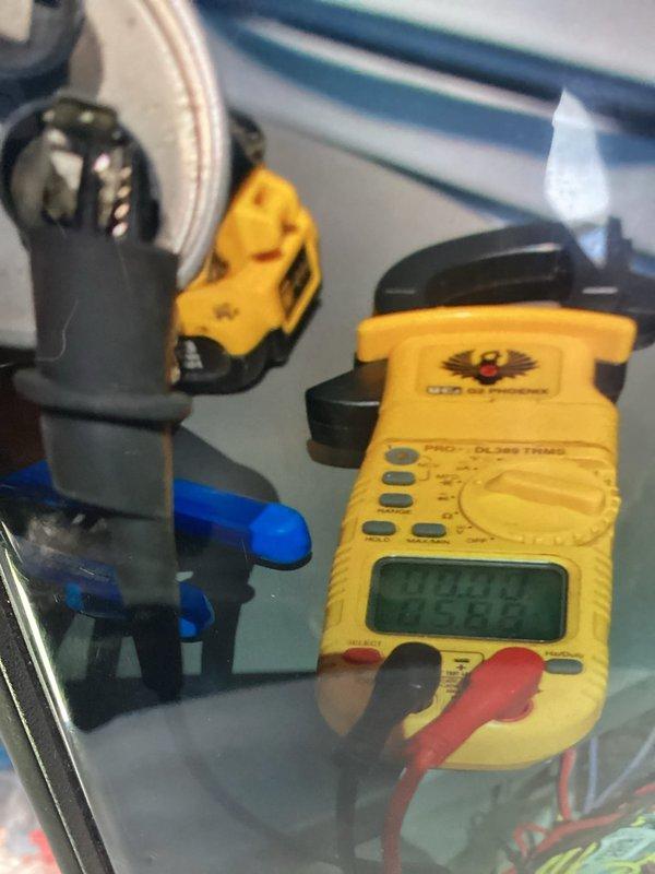 Responded to service call for 5-year-old AC unit not blowing cold air. Upon arrival, performed diagnostic testing using digital multimeter and clamp meter to assess electrical components and airflow system. Inspected Lennox HVAC system including furnace unit, refrigerant lines, and associated mechanical components. Identified issue and completed necessary repairs to restore proper cooling function.
