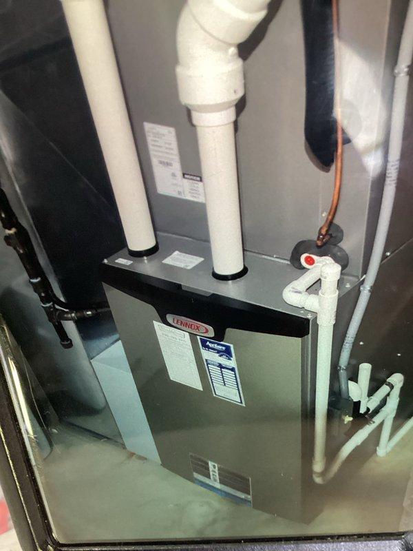 Responded to service call for 5-year-old AC unit not blowing cold air. Upon arrival, performed diagnostic testing using digital multimeter and clamp meter to assess electrical components and airflow system. Inspected Lennox HVAC system including furnace unit, refrigerant lines, and associated mechanical components. Identified issue and completed necessary repairs to restore proper cooling function.