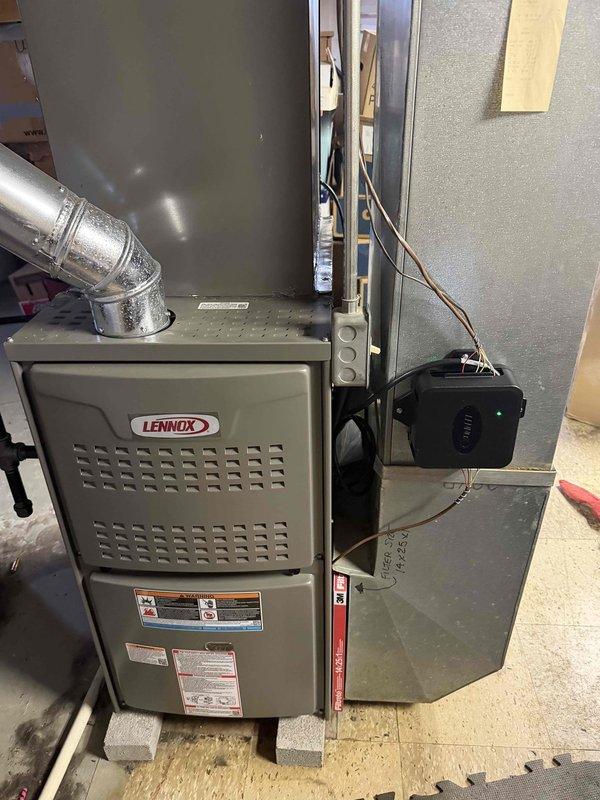 Completed second-phase installation of residential air conditioning system with evaporator coil integration. Installed and connected new A/C evaporator coil to existing Lennox furnace system, including copper refrigerant line connections, electrical wiring to control panel, and proper integration with ductwork. Verified electrical connections at control panel, ensured proper circuit protection, and confirmed all system components operational for cooling season.
