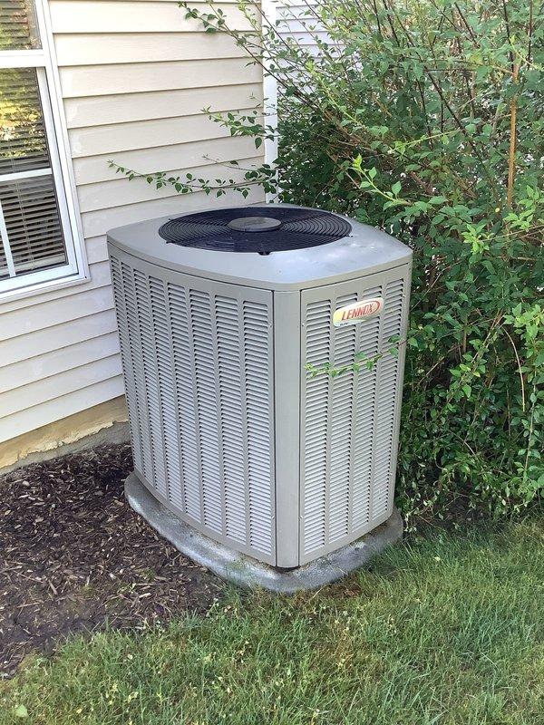 Completed scheduled MVP cooling maintenance visit on residential Lennox HVAC system. Performed comprehensive inspection of indoor furnace unit located in basement mechanical room and outdoor condensing unit. Verified proper operation of all components, checked refrigerant levels, inspected electrical connections at air handler and outdoor unit, and confirmed adequate airflow through system ductwork. Both indoor and outdoor equipment found in good operating condition with no immediate service needs identified. System operating within normal parameters.