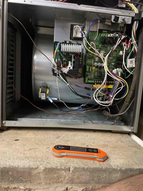 Completed MVP Cooling Visit maintenance on two HVAC units. Performed comprehensive system inspection including internal components, control boards, wiring connections, and blower assemblies. All electrical connections verified secure, circuit boards inspected for proper operation, and system functionality confirmed with diagnostic testing equipment.