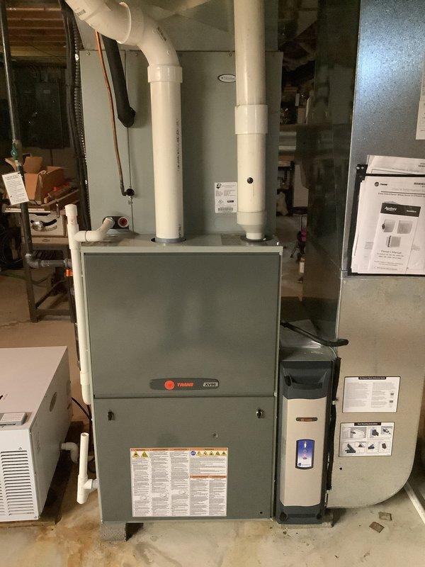 Completed annual maintenance on a 10-year-old Trane air conditioning system. Performed comprehensive tune-up including inspection of outdoor condenser unit and indoor air handler, verified refrigerant levels, cleaned coils, checked electrical connections, and tested system operation to ensure optimal cooling performance for the upcoming season.