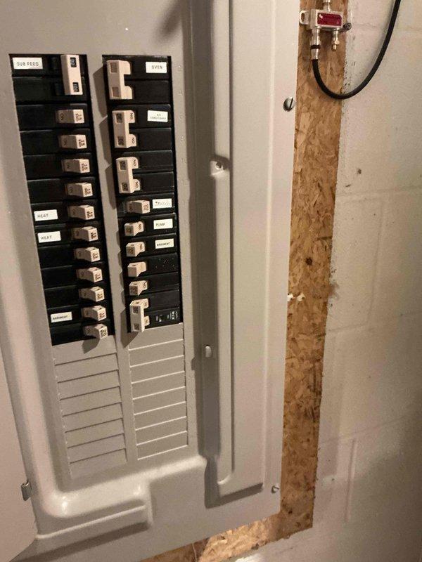 Conducted on-site electrical assessment for generator installation. Evaluated existing electrical panel configuration and exterior mounting location for proposed generator unit. Documented current electrical infrastructure including main panel breaker arrangement and available capacity for generator connection. Customer expressed interest in financing options and requested competitive pricing consideration for the installation.