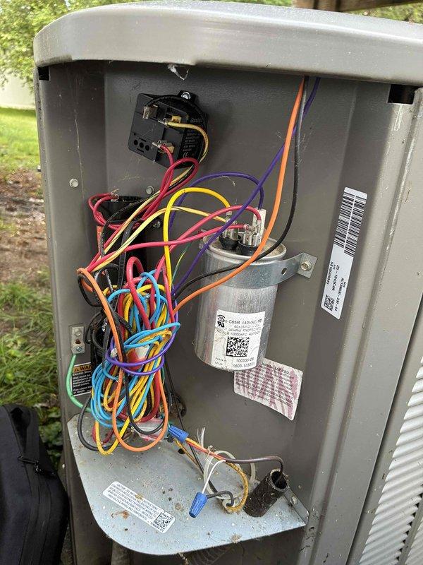 Completed preventive maintenance on 9-year-old Lennox air conditioning system. Performed standard maintenance protocol including inspection of outdoor condensing unit, electrical components, capacitor, contactor, and all associated wiring connections. Unit balanced and confirmed operational, with all systems functioning within normal parameters.
