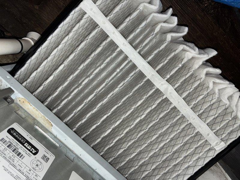 Completed MVP air conditioning maintenance per manufacturer specifications. Inspected and verified proper operation of control board, electrical connections, and system components. Air filter was found in clean condition with adequate airflow. All electrical wiring, terminals, and control circuits tested and confirmed functioning correctly.