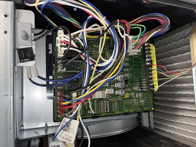 Completed MVP air conditioning maintenance per manufacturer specifications. Inspected and verified proper operation of control board, electrical connections, and system components. Air filter was found in clean condition with adequate airflow. All electrical wiring, terminals, and control circuits tested and confirmed functioning correctly.