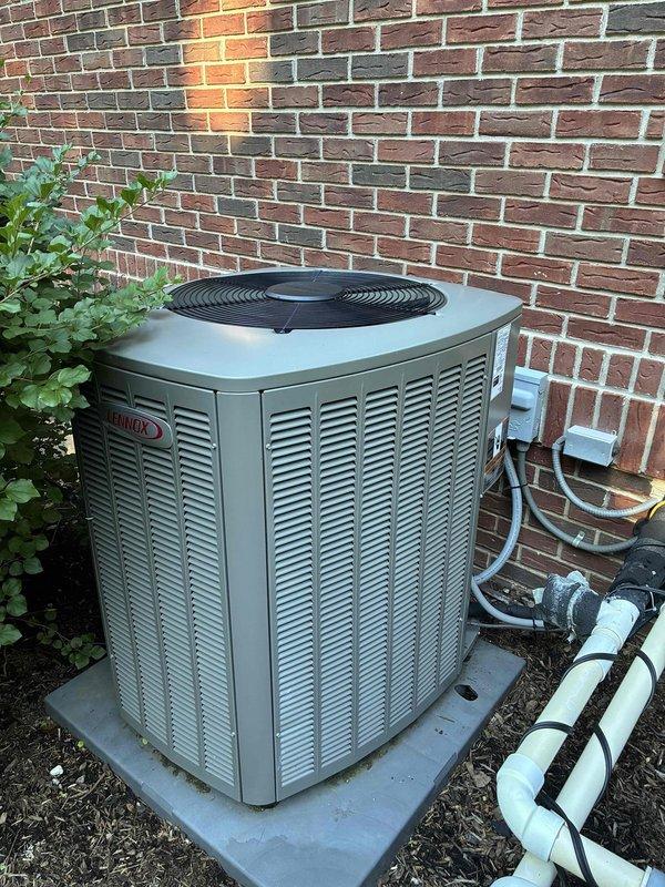 Completed MVP cooling maintenance visit on two residential AC units. Performed comprehensive inspection of both Lennox condenser units, including visual assessment of exterior components, coil conditions, and overall system integrity. Units found in normal operating condition with typical seasonal dirt and debris accumulation on protective grilles and screening. All equipment functioning properly at time of service.