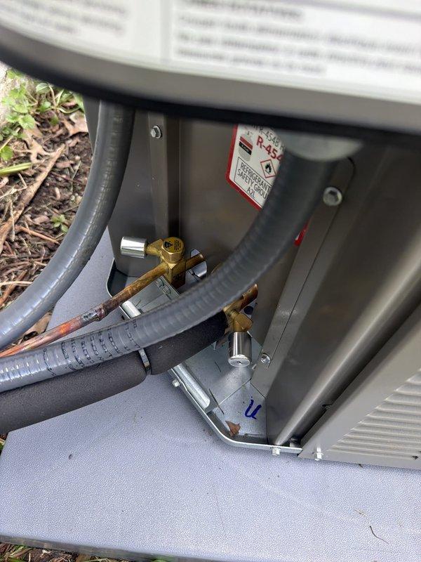 Completed first-time startup and commissioning of newly installed air conditioning system and evaporator coil. Replaced blown electrical fuses with new Littelfuse FLM 250V rated fuses to restore power to the unit. Performed thorough cleaning of blower wheel assembly as requested to ensure optimal airflow and system efficiency. Inspected refrigerant line connections, service valves, and copper fittings to verify proper installation and absence of leaks. System tested and confirmed operational with all components functioning within manufacturer specifications.
