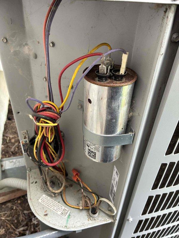 Completed MVP recurring cooling maintenance visit on residential air conditioning system. Performed comprehensive inspection of outdoor condensing unit, verified proper operation of dual-run capacitor and electrical connections, and confirmed all system components functioning within normal parameters. Unit exterior and internal components showed normal wear with no service concerns identified.