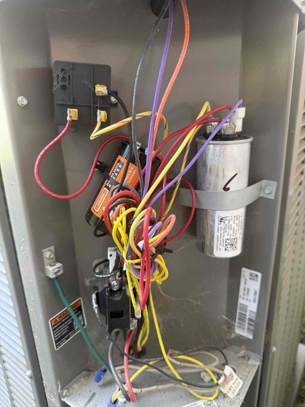 Completed MVP cooling maintenance visit on residential Lennox HVAC system. Performed comprehensive inspection of furnace and air handler unit, examining electrical control panel components including contactors, relays, and capacitors. Verified proper wiring connections and assessed overall system operation to ensure optimal cooling performance for the upcoming season.