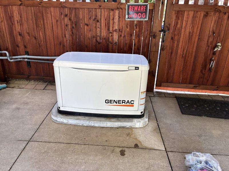 Performed scheduled maintenance on a 4-year-old 18kW Generac natural gas standby generator. Conducted comprehensive system inspection, tested battery condition (verified 13.43V with 761 CCA and 100% state of health), checked all electrical connections, and confirmed proper operation of the automatic transfer switch. Unit is functioning within normal parameters and ready for reliable backup power operation.