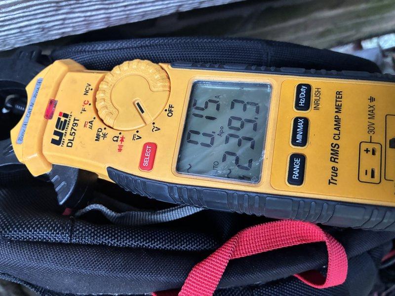 Completed MVP air conditioning maintenance service. Upon arrival, diagnosed and replaced failed TR30R time-delay fuses in the outdoor unit's electrical disconnect. Verified proper voltage and amperage readings using digital multimeter to ensure system electrical components were functioning within manufacturer specifications. Unit tested and confirmed operational.