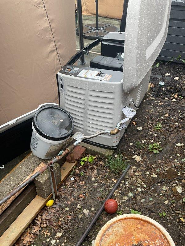 Completed electrical connection for newly installed Generac generator system. Connected generator transfer switch to main electrical panel, routing appropriate conductors from the automatic transfer switch to the existing breaker panel. Organized and secured all electrical wiring with proper cable management, ensuring code-compliant installation. Verified proper circuit integration between the generator, transfer switch, and main distribution panel to enable automatic power transfer during outage conditions.