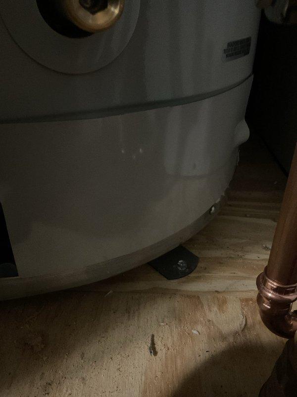 Responded to service call for mobile home water heater replacement. Upon inspection, identified existing Bradford White gas water heater designed specifically for manufactured home installation with specialized venting requirements. Due to code compliance and safety regulations regarding proper venting in mobile home applications, replacement options were limited to same-style manufactured home water heater or upgrade to tankless system. Water supply to home was shut off during assessment. Presented multiple replacement options including direct replacement with Bradford White manufactured home unit and upgrade option to Navien tankless water heating system for unlimited hot water capacity. All proposed solutions included necessary code upgrades to bring installation into full compliance with current plumbing and safety standards. Special-order water heater and installation kit were procured and staged for installation, ensuring proper fitment and code-compliant venting for mobile home 