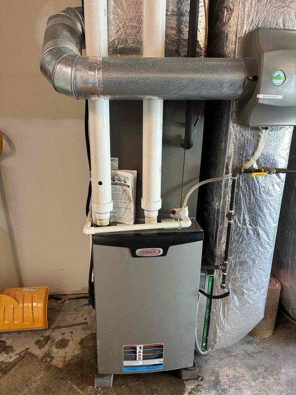 Completed MVP recurring cooling maintenance visit on three HVAC systems. Performed comprehensive inspections including electrical disconnect panel examination, verified all wire connections and contactor operation, and inspected indoor Lennox furnace unit with associated air handler components. All systems checked, refrigerant lines inspected, and equipment confirmed operational for continued cooling season performance.