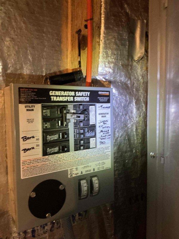 Conducted on-site evaluation for installation of a Kohler 20kW standby generator system. Assessed existing electrical infrastructure including the current Bora-branded generator safety transfer switch panel and reviewed basement utility routing for optimal generator placement and connection. Documented mechanical room conditions, existing HVAC and plumbing configurations, and available wall space for equipment installation to provide comprehensive pricing estimate for complete generator system installation.