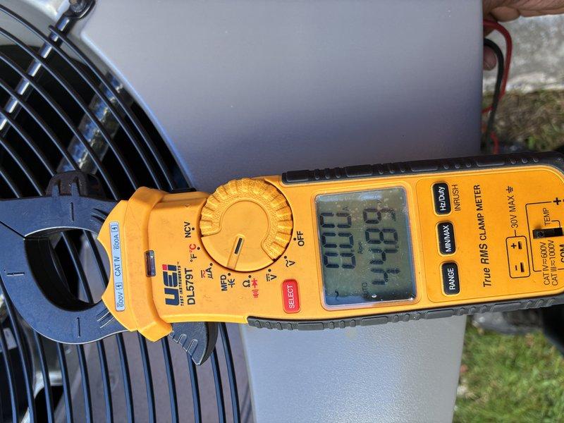 Completed annual MVP cooling maintenance visit on 1-year-old system. Performed comprehensive electrical diagnostics using digital clamp meter and multimeter to verify proper amperage draw and voltage levels at outdoor condensing unit and indoor air handler. Inspected and tested all electrical connections, capacitor, and blower motor components. System operating within normal parameters with no deficiencies noted. Furnace service deferred per customer request at this time.