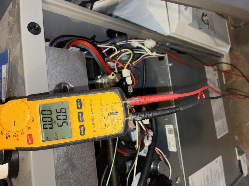 Completed annual MVP cooling maintenance visit on 1-year-old system. Performed comprehensive electrical diagnostics using digital clamp meter and multimeter to verify proper amperage draw and voltage levels at outdoor condensing unit and indoor air handler. Inspected and tested all electrical connections, capacitor, and blower motor components. System operating within normal parameters with no deficiencies noted. Furnace service deferred per customer request at this time.