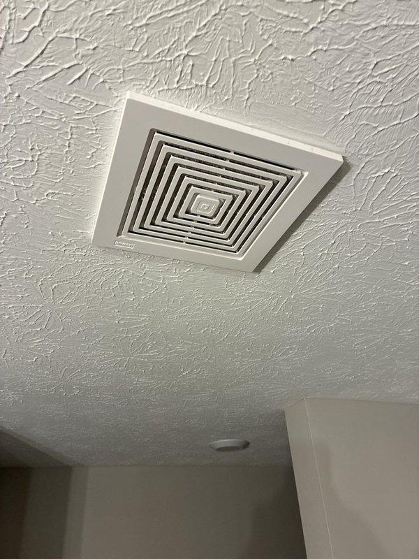 Replaced defective motor in Braun ceiling-mounted exhaust fan ventilation unit. Ordered replacement motor assembly, received parts, and completed installation of new motor in existing fan housing. Verified proper operation of ventilation system upon completion.