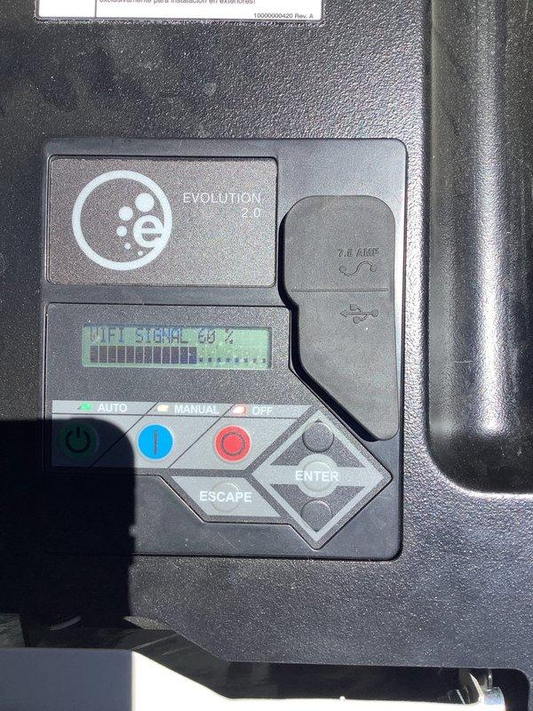 Replaced defective Wi-Fi module on Evolution Connex generator control panel under warranty coverage. After receiving replacement parts from manufacturer, installed new module and successfully established wireless network connection, with control display confirming active connectivity status.