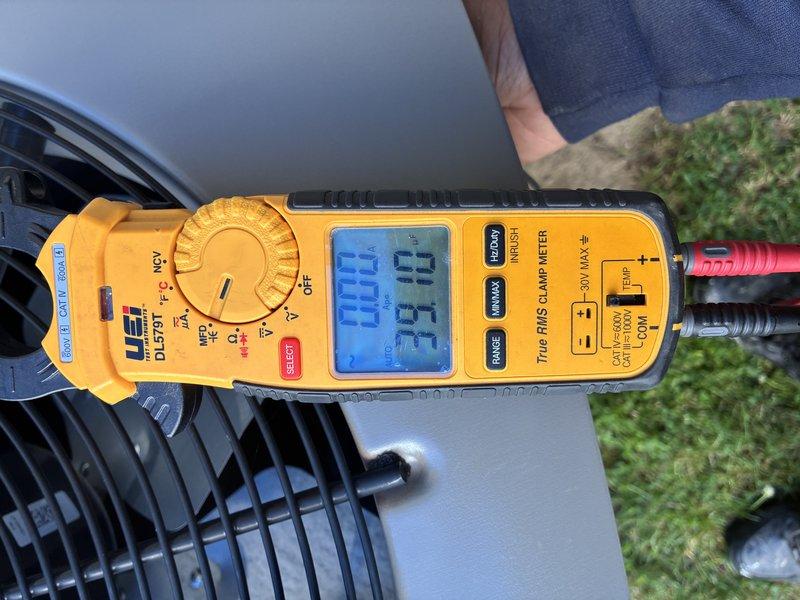 Completed scheduled cooling maintenance visit on 7-year-old HVAC system. Performed comprehensive system inspection including electrical testing of outdoor condenser unit using digital multimeter to verify proper voltage and amperage readings. Inspected contactor assembly, electrical connections, and wiring terminals for signs of wear or deterioration. All components found to be operating within normal parameters. System tested and confirmed functioning properly for continued cooling operation.