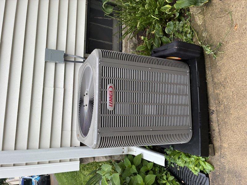 Completed scheduled preventive maintenance visit for MVP customer on Lennox air conditioning system. Performed comprehensive inspection of outdoor condensing unit and indoor air handler, verified proper operation of blower motor and electrical connections, and confirmed system is functioning within normal parameters for the cooling season.