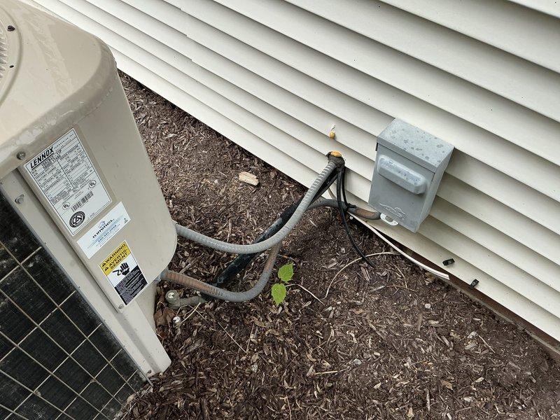 Conducted estimate for complete furnace and air conditioning system replacement at residential property. Customer inquired about promotional offer for complimentary AC unit with furnace purchase after seeing billboard advertisement. Evaluated existing Lennox outdoor condenser unit, refrigerant line sets, electrical disconnect, and associated components to provide comprehensive replacement proposal and confirmed details with customer.