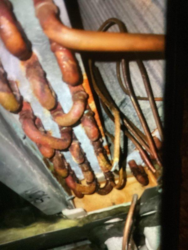 Responded to service call for non-operational 5-year-old residential cooling system during scheduled MVP maintenance visit. Upon arrival, performed comprehensive system diagnostics including inspection of outdoor Lennox condenser unit and refrigerant line set. Examined copper refrigerant tubing showing normal age-related patina and verified proper refrigerant piping connections within the system assembly. Conducted visual assessment of condenser placement, airflow clearances, and external components to identify cause of system failure and restore cooling operation.
