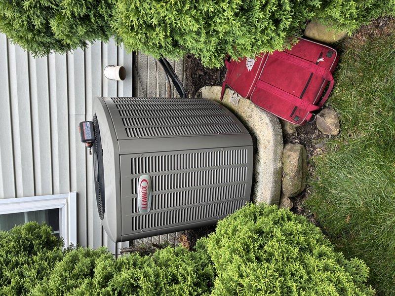 Performed routine preventive maintenance on 8-year-old Lennox air conditioning system for MVP customer. Conducted electrical diagnostics using clamp meter to measure amperage and voltage at the condensing unit, tested capacitor operation with multimeter leads, and verified proper electrical performance of outdoor unit components. All systems operating within normal parameters upon completion of service visit.