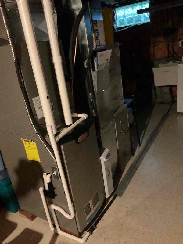 Completed scheduled maintenance visit on a Lennox cooling system as part of recurring service program. Performed comprehensive inspection of both indoor air handler unit in basement mechanical room and outdoor condenser unit, verifying proper operation of all components, checking refrigerant levels, inspecting electrical connections, and cleaning as needed. System found to be operating within normal parameters with no immediate concerns identified.