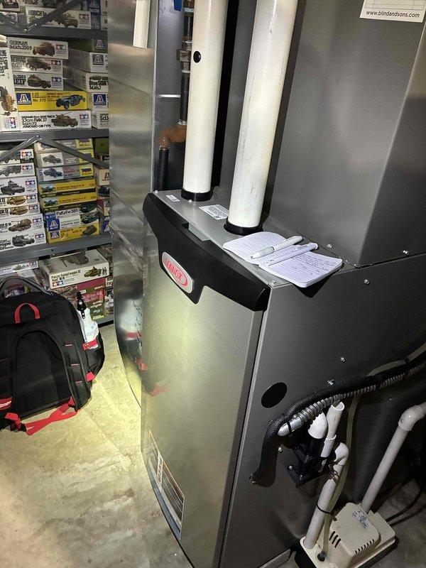 Completed annual air conditioning tune-up on four-year-old residential system. Performed comprehensive inspection of indoor air handler unit and outdoor condenser, verified all electrical connections at disconnect panel, checked refrigerant levels, and tested system operation. Unit operating within normal parameters with no deficiencies noted.