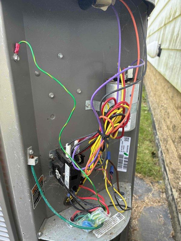 Completed annual air conditioning tune-up on four-year-old residential system. Performed comprehensive inspection of indoor air handler unit and outdoor condenser, verified all electrical connections at disconnect panel, checked refrigerant levels, and tested system operation. Unit operating within normal parameters with no deficiencies noted.