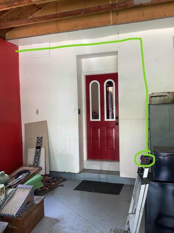 Provided estimate for electrical outlet work in residential garage space. Assessed existing outlet locations and discussed options with property owner for relocating or installing additional receptacles to meet their needs. Documented current electrical configuration and marked proposed routing path for new circuits. No installation work was performed at this time; service call was for quoting purposes only.