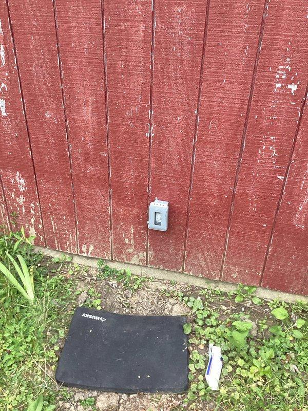Installed new electrical outlet on bar area inside barn structure by tapping into existing outlet circuit. Ran appropriate gauge wiring from source outlet to new location, ensuring proper connection and secure mounting of outlet box on wooden wall surface. Verified circuit functionality and tested new outlet for proper voltage and grounding. Work required coordination of parts procurement prior to installation completion.