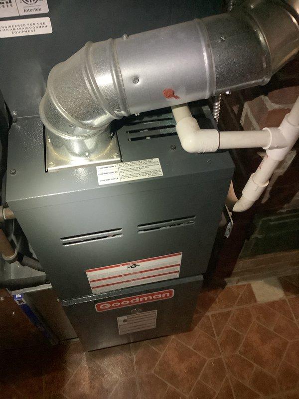 Provided estimate for complete HVAC system replacement of 2011 Goodman air conditioning unit experiencing electrical issues and refrigerant leak. Assessed existing outdoor condenser unit and indoor furnace system, documented current equipment condition, and quoted full system replacement to resolve multiple component failures affecting system performance and reliability.