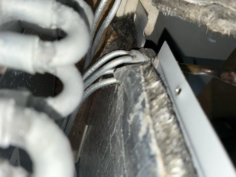 Completed comprehensive tune-up on 6-year-old air conditioning system. Inspected and photographed electrical components including capacitor, control board, and wiring connections, all found to be in proper working condition. Observed dust and debris accumulation on evaporator coil and surrounding areas; cleaned as needed to ensure optimal airflow and system efficiency.