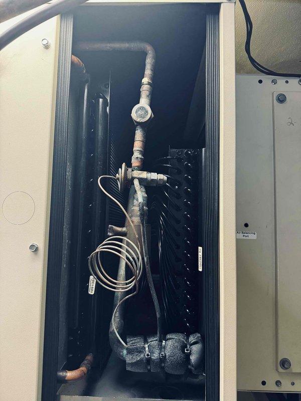Responded to no heat call and performed diagnostic evaluation of heating system. Upon inspection, found electrical control panel and internal mechanical components in operational condition with all contactors, relays, and control wiring properly connected. Verified system piping, sensor wiring, and valve assemblies showed normal wear consistent with equipment age. System was found to be functioning properly at time of service visit with no active faults identified in electrical controls or mechanical components.